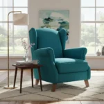 Sillón Butaca Capitoneada Tela Elegante Color A Elección