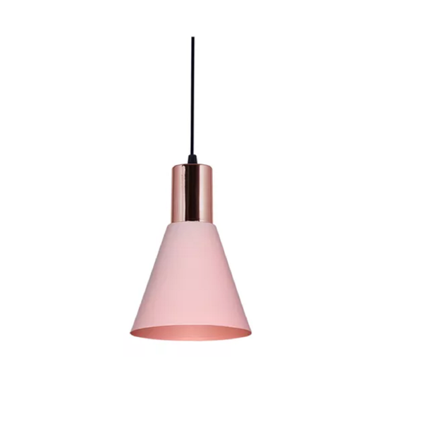Lampara Colgante De Techo Moderna Minimalista Metálica Rosa