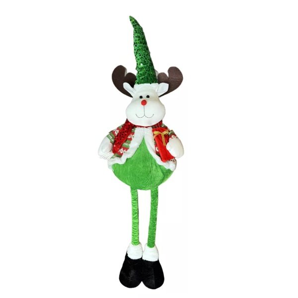 Adorno Navidad 100cm Patas Larga Motivo Navideño Con Sonido Reno