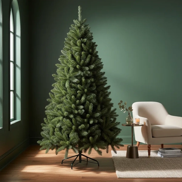 Arbol Navidad Premium 240 Cm 1200 Ramas Frondoso + Luces Led