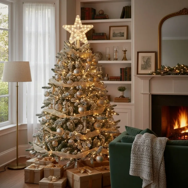 Puntero estrella luces led para árbol de navidad