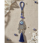 Colgante De Protección Prosperidad Mano De Fatima Ojo Turco