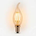Lampara Filamento De Led Vela E14 4w Luz Calida Bombita Led