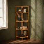 Estantería Esquinero Bambú 4 Estantes Cuarto Cocina Baño