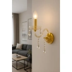 Elegante Luminaria Lámpara Aplique De Pared Caireles Vidrio