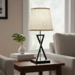 Lámpara Portátil Veladora Mesa Alta 65cm Moderna Y Elegante