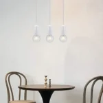 Lámpara Colgante Luminaria Techo Blanco Minimalista Vintage 1 Luz - Imagen 2