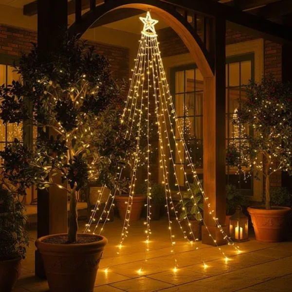 Árbol led con puntero de estrella para exterior e interior a enchufe