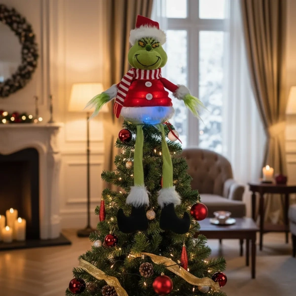 Muñeco Grinch 70cm De Navidad Adorno Navideño Puntero Arbol