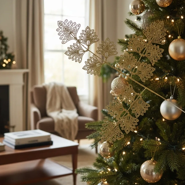 Ramas Ramitas Grande 75cm Navideña Decoracion Arbol Navidad Dorado