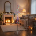 Arbol De Navidad 150 Cm Led Multicolor Bolitas Arbolito Navideño - Imagen 4
