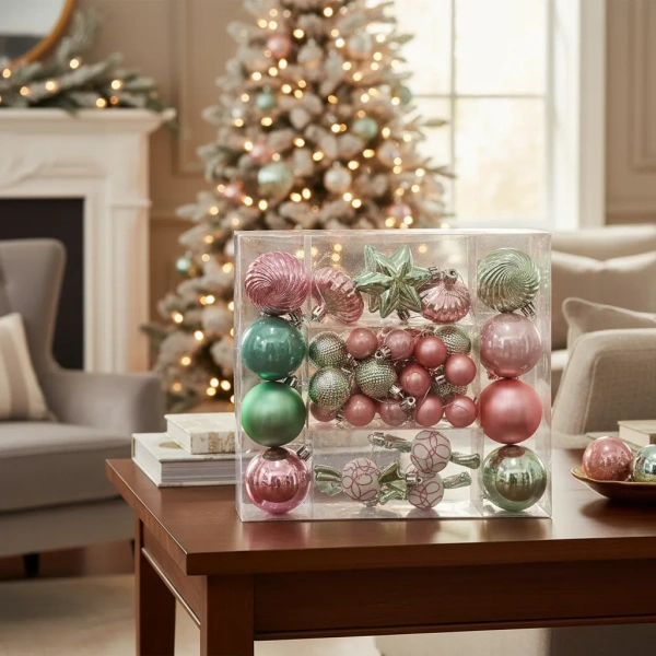 Set 36 Piezas Chirimbolos Esferas Navideñas Arbol De Navidad