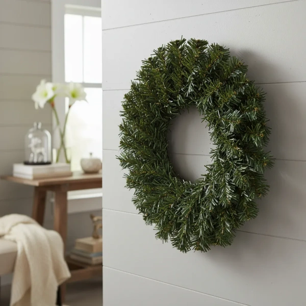 Corona 30cm De Pino Decor Navideña Puerta Chirimbolo Navidad