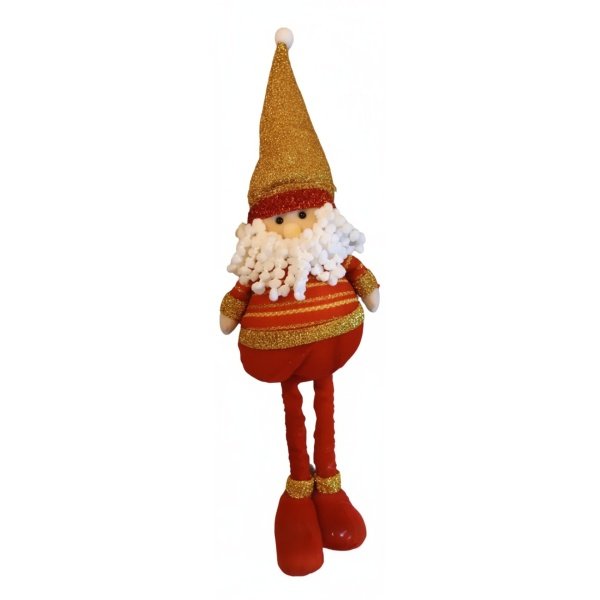 Muñeco Navidad Grande 65cm Navideños Pata Larga Extensible Papá noel rojo