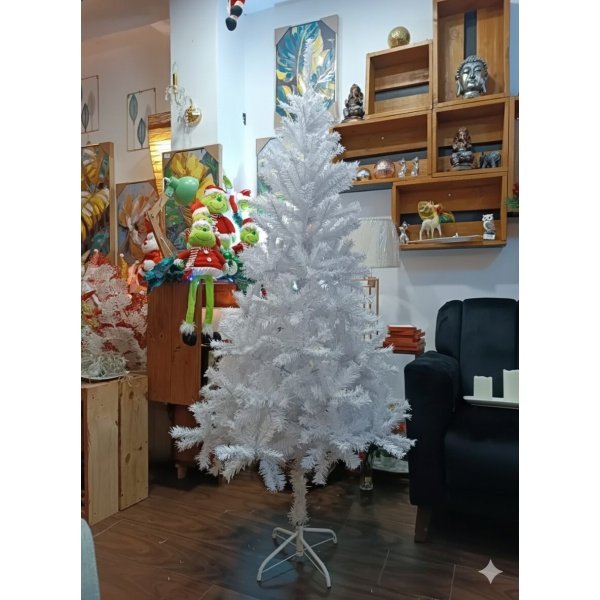 Árbol De Navidad Blanco 150cm Con 350 Ramas Tupido Arbolito