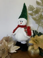 Adorno Navidad 100cm Patas Larga Motivo Navideño Con Sonido Muñeco de Nieve - Imagen 2