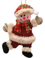 Adorno Colgante Navidad Muñeco De Nieve Decoración Celebraciones Fiesta Tela - Imagen 2