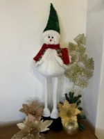 Adorno Navidad 100cm Patas Larga Motivo Navideño Con Sonido Muñeco de Nieve - Imagen 3