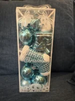 Set Adornos Navideños 21 Piezas Verde Oscuro Chirimbolos Variados Diseños - Imagen 3