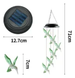 Colgante Colibrí Led Batería Recargable Con Panel Solar - Imagen 5
