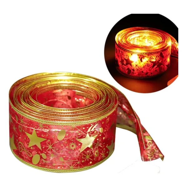 Guia Guirnalda Cinta Luces Led Navidad Decoraciones Navideña Rojo