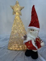 Árbol De Navidad Fibra Natural Artesanal 40 Cm Navideño Marron - Imagen 2