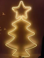 Árbol De Navidad Led Neón Calida Interior Y Exterior Deco Navideña