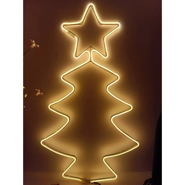 Árbol De Navidad Led Neón Calida Interior Y Exterior Deco Navideña