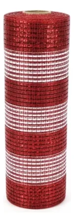 Cinta Navidad Ancha 26cm Decoración Árbol De Navidad Rojo