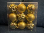 Pack 9 Bola Dorado Chirimbolo Adorno Navidad Decoraciones Navideña - Imagen 2