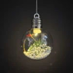 Chirimbolo Navideño 8 Cm Bola Transparente Pino Y Luces Led - Imagen 3