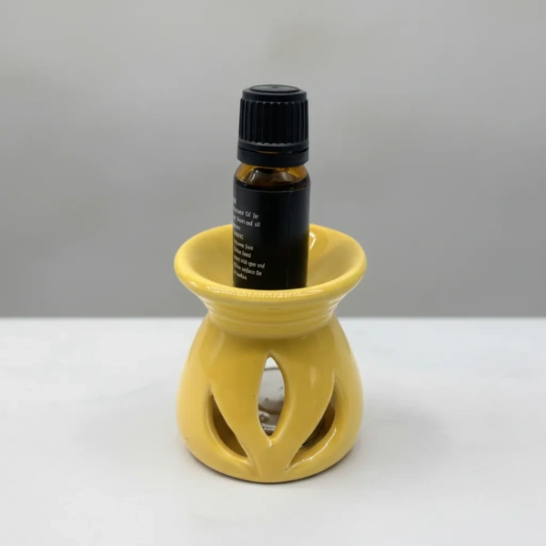 Set De Hornito Aromatizador Aceite Indu Y Velas Aromatica Limon Amarillo