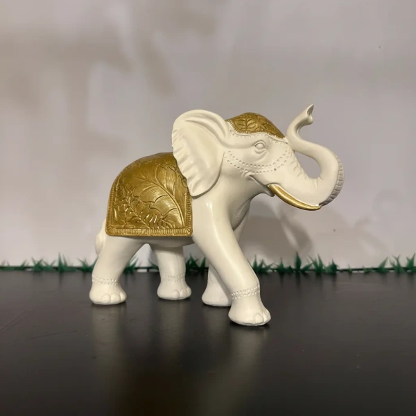 Elefante Adorno Protección Feng Shui Fortuna Estatuilla 24cm