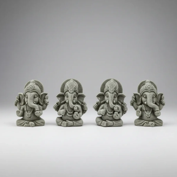 Pack 4 Adornos Ganesha Abundancia Y Removedor De Obstaculos