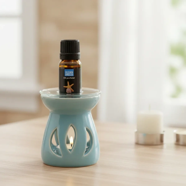 Set De Hornito Aromatizador Aceite Indu Y Velas Aromatica Ocean Breeze