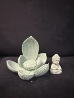 Buda Decorativo Flor Loto Decoraciones Relajacion Meditacion - Imagen 2
