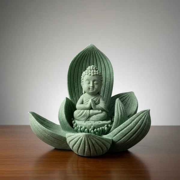 Buda Decorativo Flor Loto Decoraciones Relajacion Meditacion