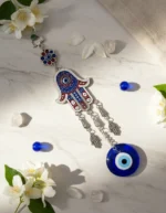 Colgante Protección Prosperidad Mano De Fatima Ojo Turco Paz - Imagen 2