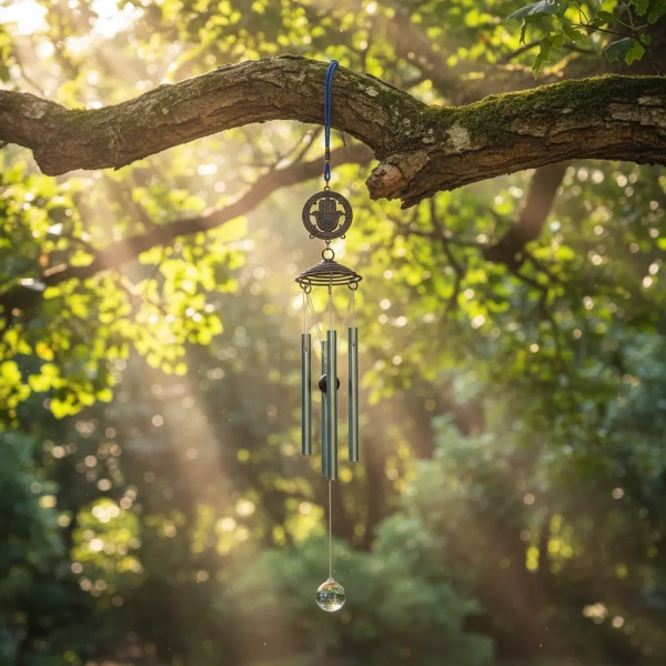 Llamador De Angeles Mano De Fatima Pendulo