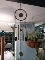 Llamador De Angeles Y Atrapasueños De Sol Con Piedras Finas Marrón - Imagen 3