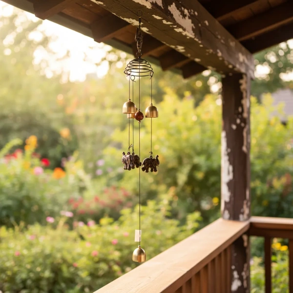 Llamador De Angeles Elefantes Con Campanas