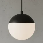 Lámpara Colgante Moderna Esfera Vidrio Minimalista Nordico Negro - Imagen 3