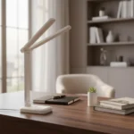 Lámpara Portátil Veladora Escritorio 3 Luces Bateria Recarga Blanco - Imagen 2