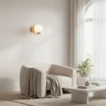 Aplique De Pared Aluminio Globo Vidrio Minimalista Moderno - Imagen 3