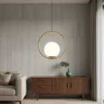 Lámpara Colgante Moderna Esfera Vidrio Minimalista Nordico
