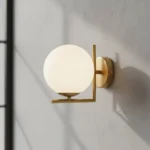 Aplique De Pared Aluminio Globo Vidrio Minimalista Moderno - Imagen 2