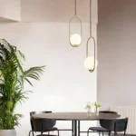 Lampara Colgante Techo 1 Luz Moderno Minimalista Sofisticada Dorada - Imagen 6