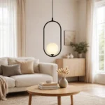 Lampara Colgante Techo 1 Luz Moderno Minimalista Sofisticada Negro