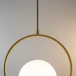 Lámpara Colgante Moderna Esfera Vidrio Minimalista Nordico - Imagen 2