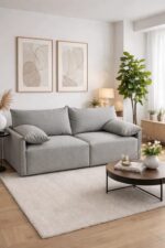 Sillón Living Sofa Grande 2.00m X 0.95m Apoyabrazos Moderno